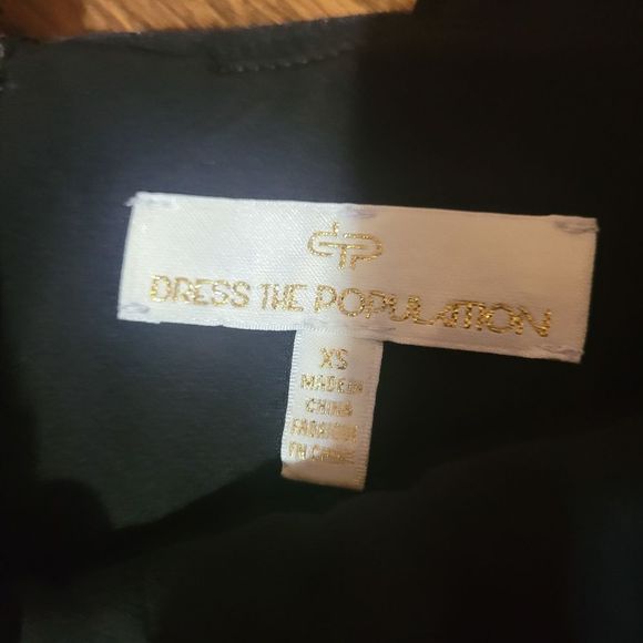 Dress the Population NWT Sequin Nicole Black Sweetheart Midi Dress XS - Picture 5 of 11